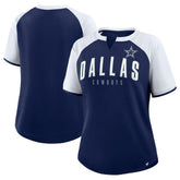 Dallas Cowboys Women's Height Advantage T-Shirt Navy/White
