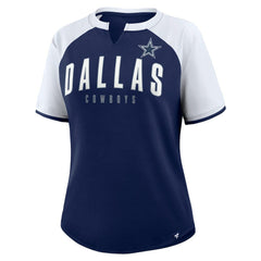 Dallas Cowboys Women's Height Advantage T-Shirt Navy/White