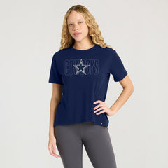 Dallas Cowboys Women's Line Em Up T-Shirt Navy