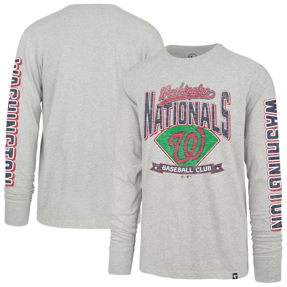 Washington Nationals '47 Fair Ball Franklin Long Sleeve T-Shirt - Gray T-shirts