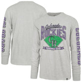 Colorado Rockies '47 Fair Ball Franklin Long Sleeve T-Shirt - Gray T-shirts