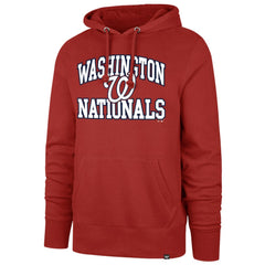 Washington Nationals '47 Velocity Headline Pullover Hoodie - Red Hoodies