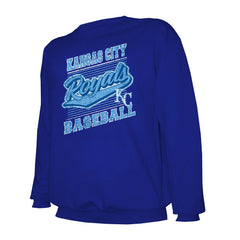 Kansas City Royals Stitches Lightweight Crew Sweatshirt - Royal Sweatshirts