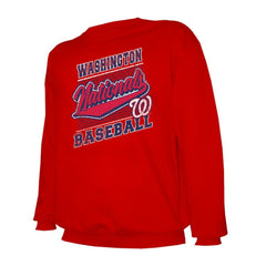 Washington Nationals Stitches Lightweight Crew Sweatshirt - Red Sweatshirts