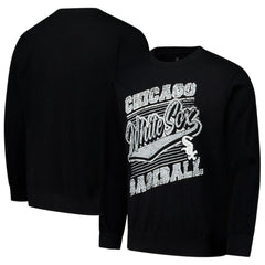 Chicago White Sox Stitches Lightweight Crew Sweatshirt - Black Sweatshirts