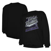 Colorado Rockies Stitches Lightweight Crew Sweatshirt - Black Sweatshirts