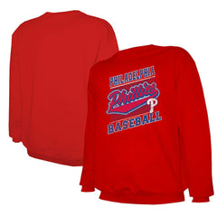 Philadelphia Phillies Stitches Lightweight Crew Sweatshirt - Red Sweatshirts