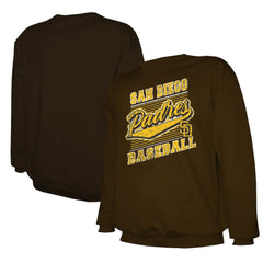 San Diego Padres Stitches Lightweight Crew Sweatshirt - Brown Sweatshirts