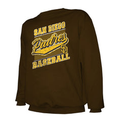 San Diego Padres Stitches Lightweight Crew Sweatshirt - Brown Sweatshirts