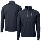 Kansas City Royals Cutter & Buck Adapt Eco Knit Hybrid Recycled Quarter-Zip Pullover Top - Navy Pullover