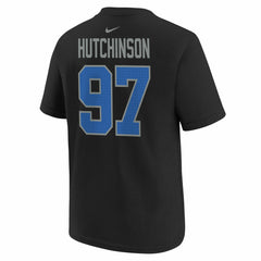 Aidan Hutchinson Detroit Lions Player Name & Number T-Shirt Black