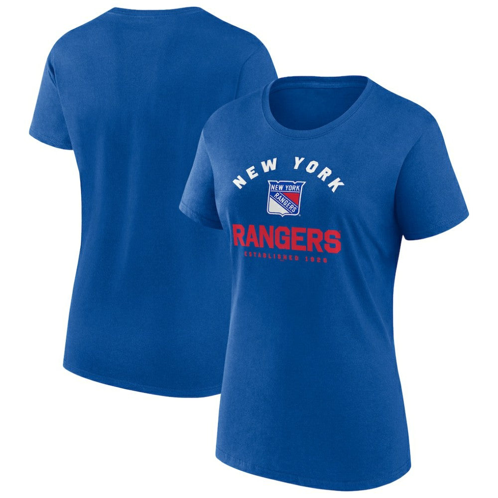 NHL New York Rangers Logo Athletic Women's Unrivaled T-Shirt - Blue