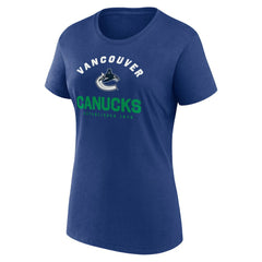 NHL Vancouver Canucks Logo Athletic Women's Unrivaled T-Shirt - Blue