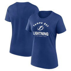 NHL Tampa Bay Lightning Logo Athletic Women's Unrivaled T-Shirt - Blue