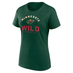 NHL Minnesota Wild Logo Athletic Women's Unrivaled T-Shirt - Green