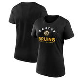 NHL Boston Bruins Logo Athletic Women's Unrivaled T-Shirt - Black