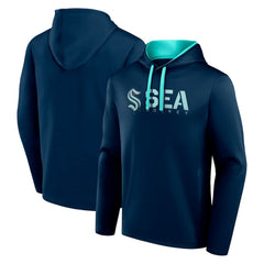 NHL Seattle Kraken Logo Athletic Head Start Pullover Hoodie - Navy