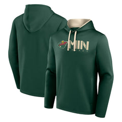 NHL Minnesota Wild Logo Athletic Head Start Pullover Hoodie - Green