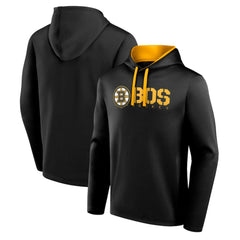NHL Boston Bruins Logo Athletic Head Start Pullover Hoodie - Black