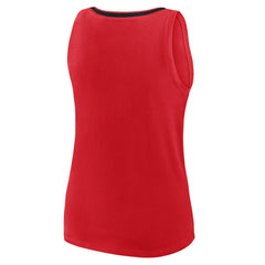 NHL New Jersey Devils Logo Athletic Women's Stellar Win V-Neck Tank Top - Red