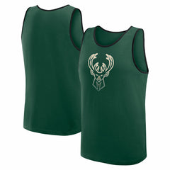 Milwaukee Bucks Logo Athletic Unmatched Success Tank Top Hunter Green