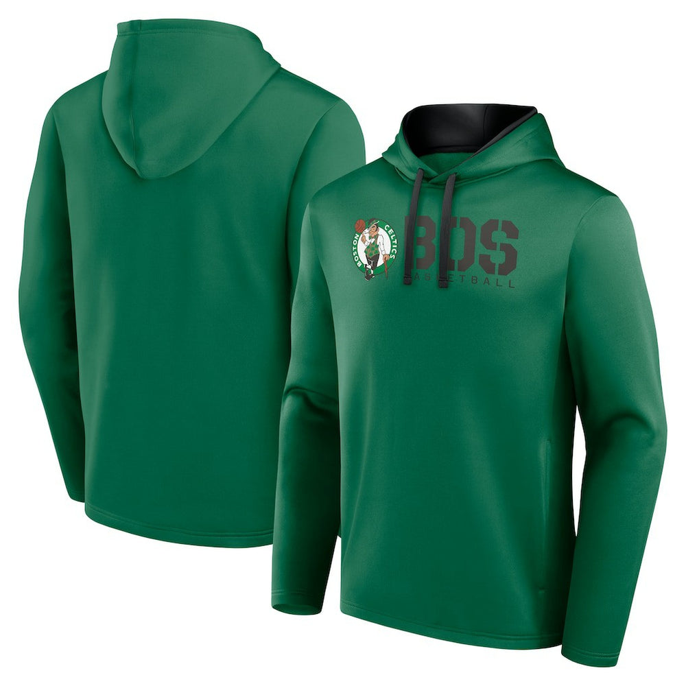 Boston Celtics Logo Athletic Head Start Pullover Hoodie Kelly Green