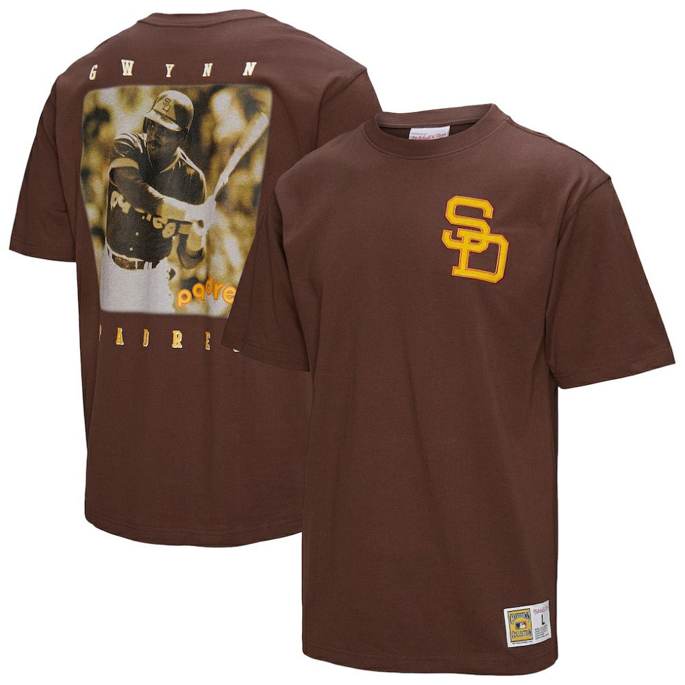 Tony Gwynn San Diego Padres Mitchell & Ness Legends Collection Vintage Logo T-Shirt - Brown T-shirts