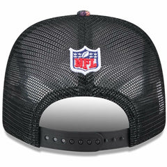Cleveland Browns New Era 2024 NFL Crucial Catch Plaid 9SEVENTY Trucker Snapback Hat Black