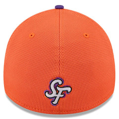 San Francisco Giants New Era 2025 City Connect Batting Practice 39THIRTY Flex Hat - Orange/Purple Hats