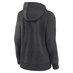Baltimore Orioles Logo Athletic Women's Logo Triumphant V-Neck Pullover Hoodie - Heather Charcoal Hoodies