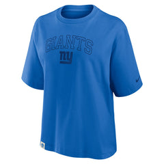 New York Giants Women's Glory Arch Boxy T-Shirt Royal