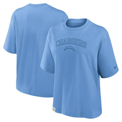 Los Angeles Chargers Women's Glory Arch Boxy T-Shirt Powder Blue