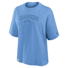 Los Angeles Chargers Women's Glory Arch Boxy T-Shirt Powder Blue