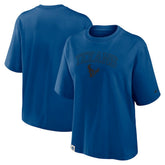 Houston Texans Women's Glory Arch Boxy T-Shirt Blue