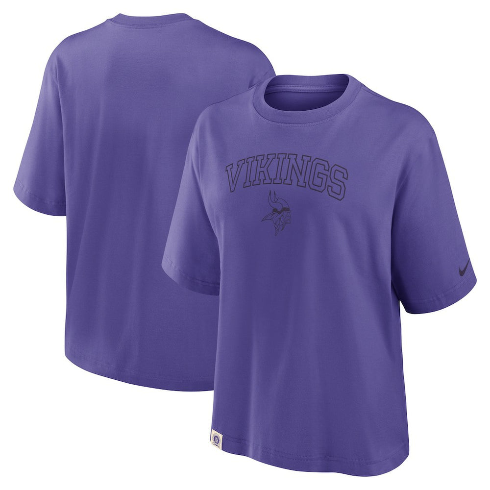 Minnesota Vikings Women's Glory Arch Boxy T-Shirt Purple
