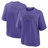 Minnesota Vikings Women's Glory Arch Boxy T-Shirt Purple