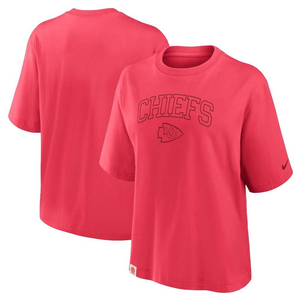 Kansas City Chiefs Women's Glory Arch Boxy T-Shirt Red