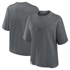 Atlanta Falcons Women's Glory Arch Boxy T-Shirt Charcoal