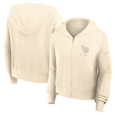 Tennessee Titans Women's Glory Cropped Full-Zip Hoodie Cream