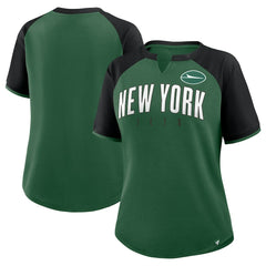 New York Jets Women's Height Advantage T-Shirt Green/Black
