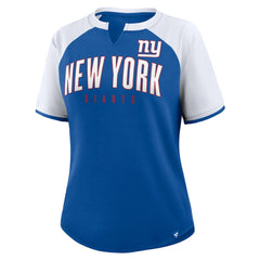 New York Giants Women's Height Advantage T-Shirt Royal/White