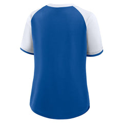 New York Giants Women's Height Advantage T-Shirt Royal/White