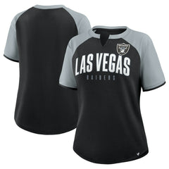 Las Vegas Raiders Women's Height Advantage T-Shirt Black/Silver