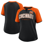 Cincinnati Bengals Women's Height Advantage T-Shirt Black/Orange