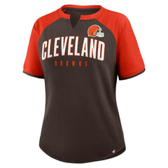 Cleveland Browns Women's Height Advantage T-Shirt Brown/Orange