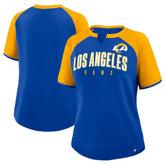 Los Angeles Rams Women's Height Advantage T-Shirt Royal/Gold