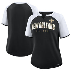 New Orleans Saints Women's Height Advantage T-Shirt Black/White