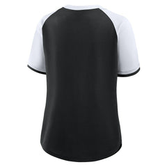 New Orleans Saints Women's Height Advantage T-Shirt Black/White