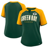 Green Bay Packers Women's Height Advantage T-Shirt Green/Gold