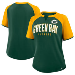 Green Bay Packers Women's Height Advantage T-Shirt Green/Gold